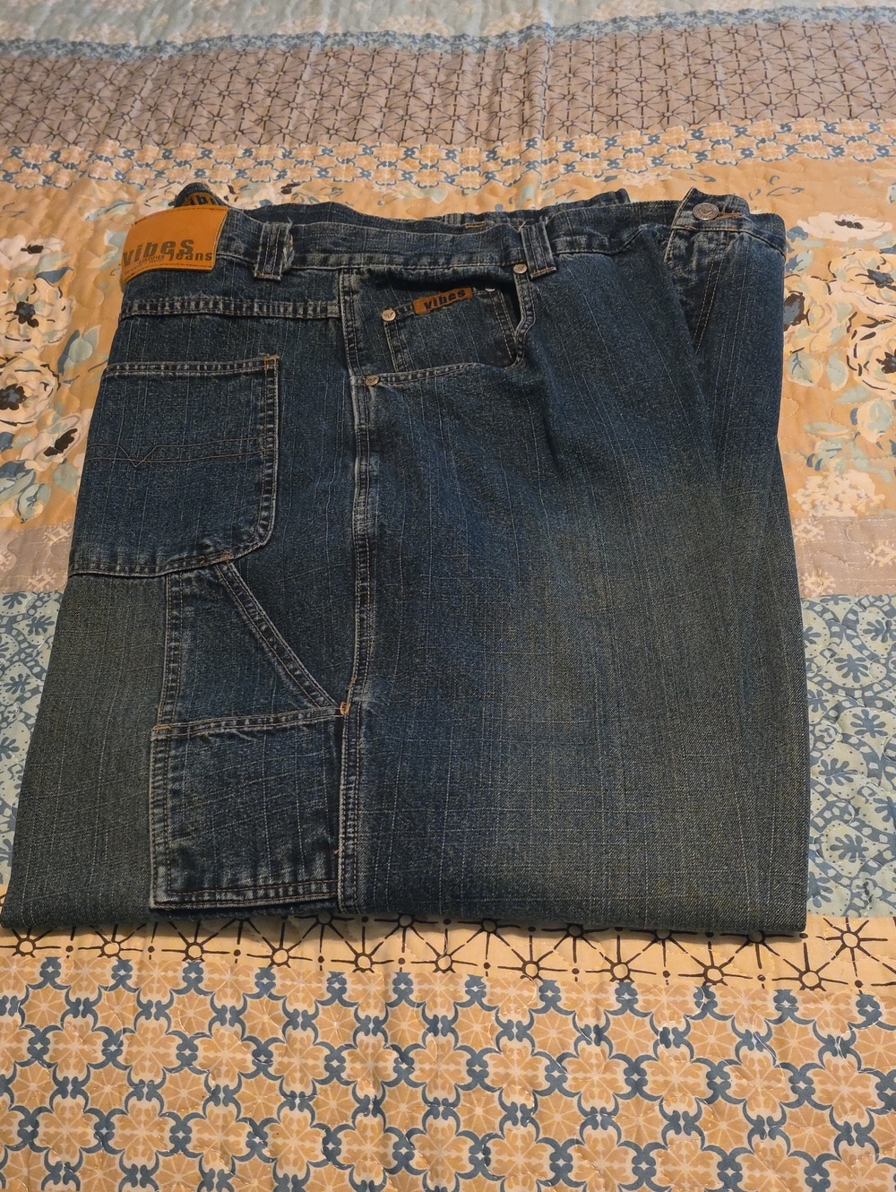 Vigoss Men’s Indigo Relaxed Carpenter Jeans